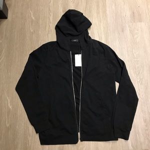 Theory Zip Up Hoodie Sweater size L men’s black